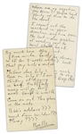 Hunter S. Thompson Autograph Letter From Big Sur -- ...First big money will go for acres. Land is wealth...